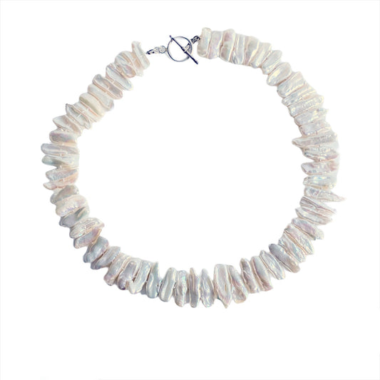 White Biwa Pearl Ruth Bader Ginsburg Style Flatlay  View