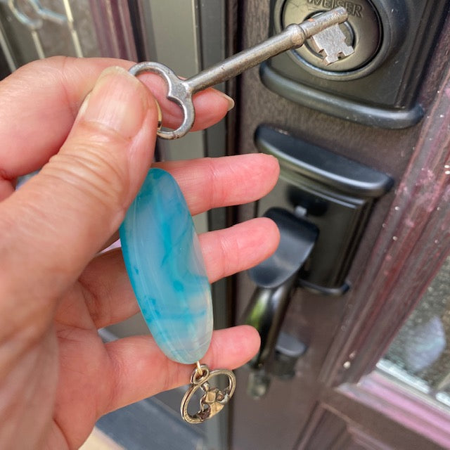 Agate Calm Sanctuary Keychain