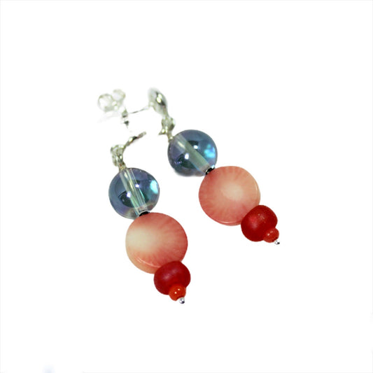 Carmen Miranda Fantasy Beaded Stud Earrings