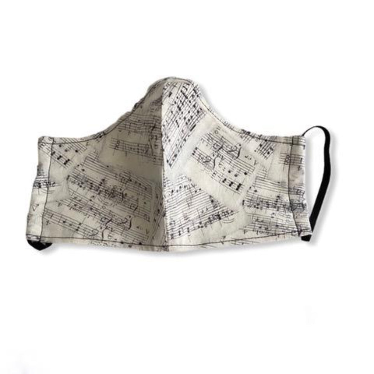 Music Score White Cotton Mask