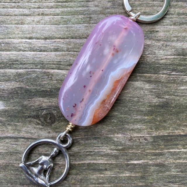 Agate Calm Sanctuary Keychain