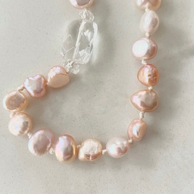 Cotton shop pearl necklace