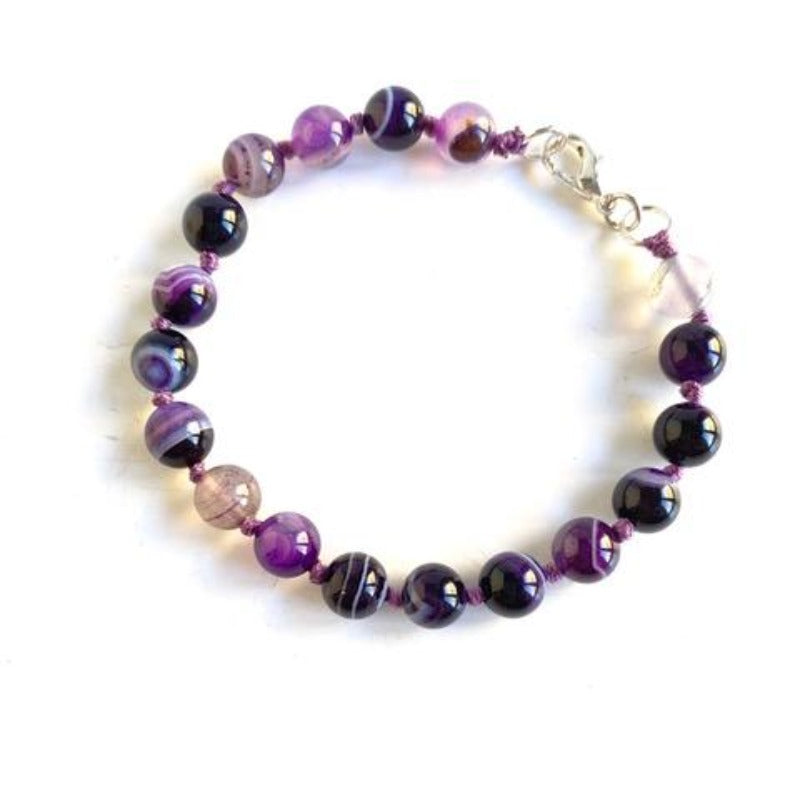 Purple Agate Hand-knotted 8