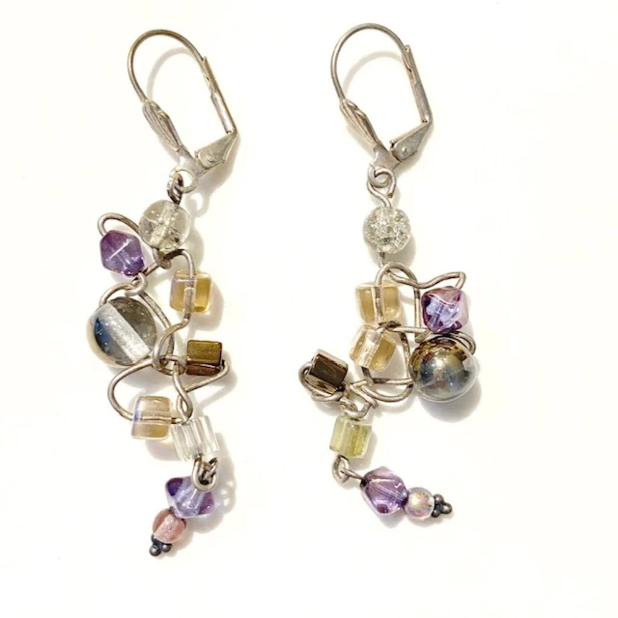 Purple Dark Chocolate Brown Bead Hand-wrapped 2